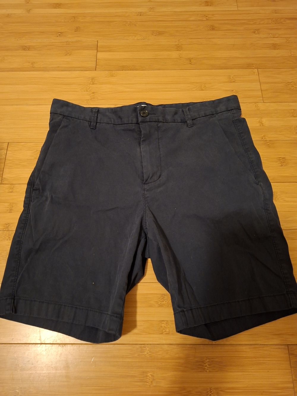 Everlane Men's Performance Chino Short Navy Blue Cotton Stretch, Size 32